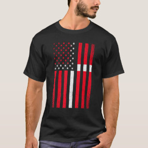 T-shirt Danemark Drapeau Football Soccer Sports