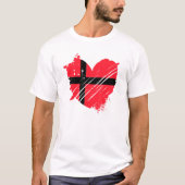 T-shirt Danemark Drapeau I Love Danemark Il Est Dans Mon A (Devant)