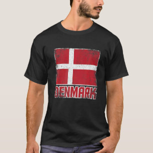 T-shirt Danemark Drapeau Vintage Pays rétro Danois Dane Pr