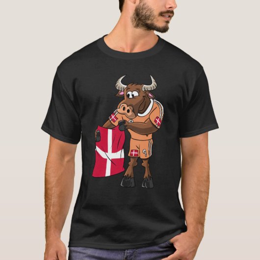 T-shirt Danemark Fan Taureau (Devant)