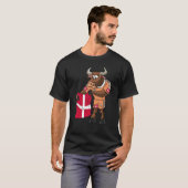 T-shirt Danemark Fan Taureau (Devant entier)