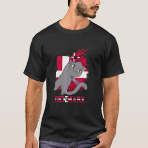 T-shirt Danemark Football Danois Chat Danemark Dansk Dani