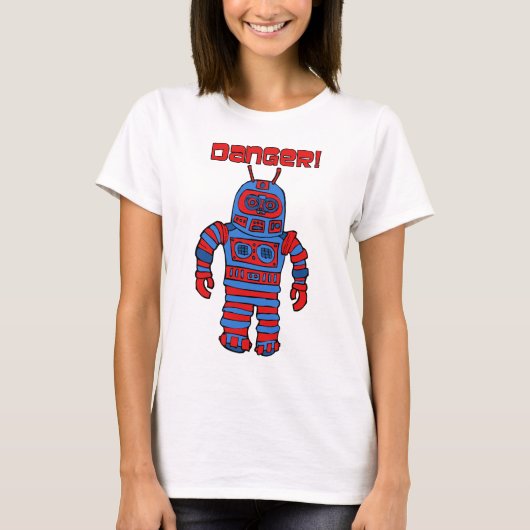 T-shirt Danger de robot ! (Devant)