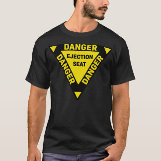 T-shirt Danger de siège d'éjection jaune