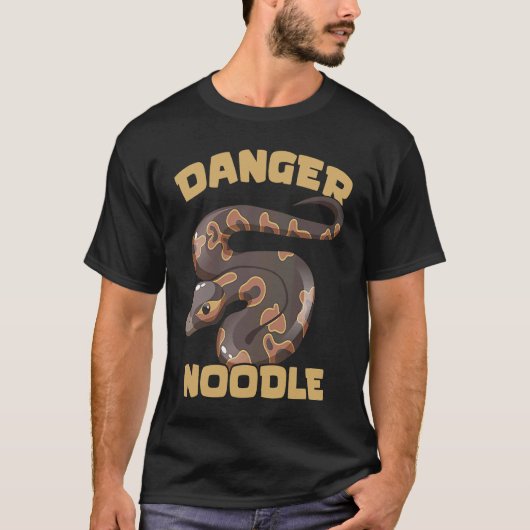T-shirt Danger Noodle Ball Python Snake  Reptile Serpent (Devant)