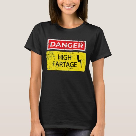 T-shirt Danger Panier Farce Flatulence Signe Farter (Devant)