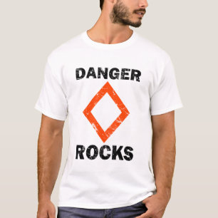 T-shirt DANGER ROCKS ! Style de grunge nautique