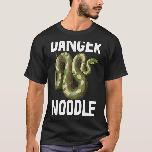 T-shirt Danger Serpent à nouilles Python Slithering Serpen (Devant)