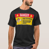 T-shirt Danger Technicien technique HVAC en service Drôle (Devant)