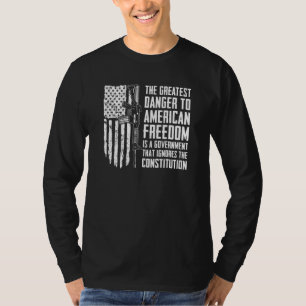 T-shirt Danger To American Freedom - USA Pro Guns 2nd Amen