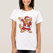 T-shirt DANGEREUX NOËL Dabbing Dabbing Dab Cat Père Noël (Devant)