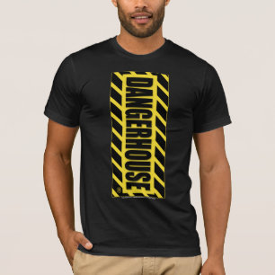 T-Shirt Dangerhouse Vertical YELLOW Logo DARK