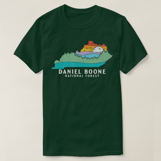 T-shirt Daniel Boone Forest Kentucky Outdoors State Nature (Design devant)