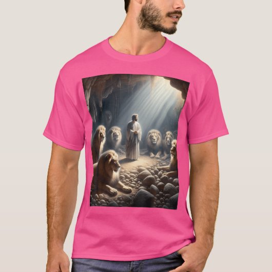 T-shirt Daniel Dans Les Lions Den Foi Chrétienne Dieux Mir (Devant)
