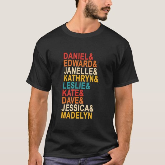 T-shirt Daniel & Edward & Janelle & Kathryn & Leslie & Kat (Devant)