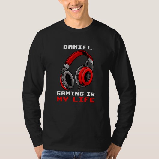 T-shirt Daniel Gaming Est Ma Vie Personnalisée (Devant)