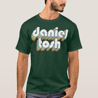 T-shirt Daniel Tosh Retro Typographie arc-en-ciel style dé