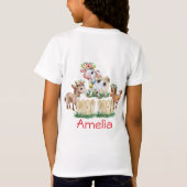 T-shirt d'animaux de ferme floraux (Dos)