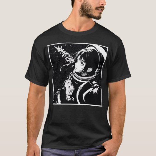 T-Shirt d'anime de fille spatiale (Devant)