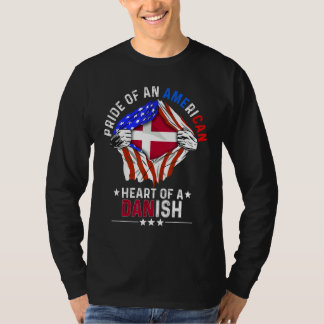 T-shirt Danish American America Pride Foreign Country Denm