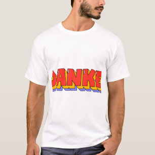 T-shirt Danke Typographie de style rétro.