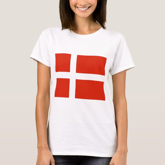 T-shirt Dannebrog; Drapeau officiel du Danemark (Devant)