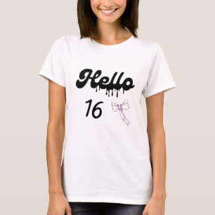 T-shirt d'anniversaire 16 ans pour filles – Douce