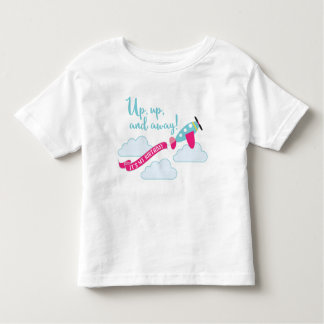 T-shirt d'anniversaire d'avion pour les filles