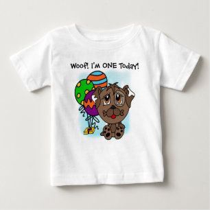 T-shirt d'anniversaire de Chien Chien Brown custom