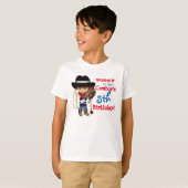 T-shirt d'anniversaire de cowboy (Devant entier)