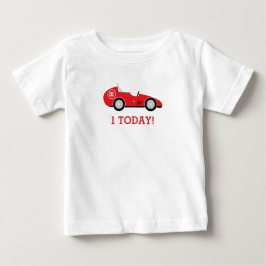 T-shirt d'anniversaire de voiture de course (Devant)
