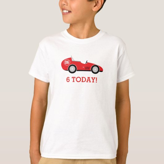 T-shirt d'anniversaire de voiture de course (Devant)