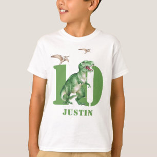 T-shirt d'anniversaire Dinosaur T Rex