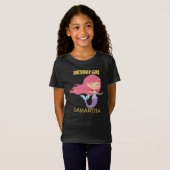 T-shirt d'anniversaire jaune sirène (Devant entier)