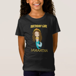 T-shirt d'anniversaire jaune sirène