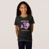 T-shirt d'anniversaire jaune sirène (Devant entier)