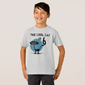 T-shirt d'anniversaire personnalisable Chat cool (Devant entier)