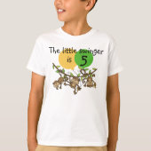 T-shirt d'anniversaire personnalisable Monkey Litt (Devant)
