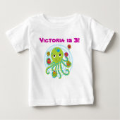 T-shirt d'anniversaire personnalisable Octopus (Devant)