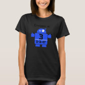 T-shirt d'anniversaire personnalisable pour robot (Devant)