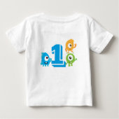 T-shirt d'anniversaire petit monstre, premier anni (Dos)