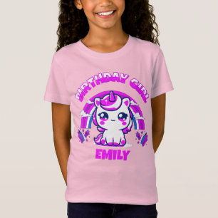 T-Shirt d'anniversaire pour filles licorne Modif