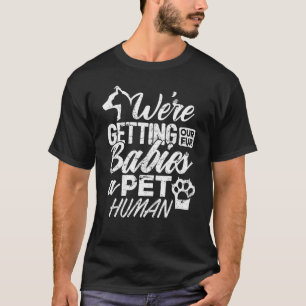T-shirt d'annonce de grossesse de chien chat Obten