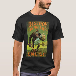 T-shirt d'annonce d'enrôlement de WWI