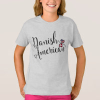 Danois-Américain Tee - shirt des Coeurs Entwintés