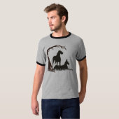 T-shirt Danois dans l'herbe (Devant entier)