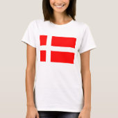 T-shirt danois de drapeau (Devant)