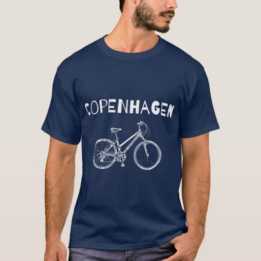 T-shirt Danois Fade Copenhagen Design vélo Premium (Devant)