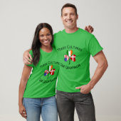T-shirt Danois Irlandais Etats-Unis drapeaux Shamrock pers (Unisexe)