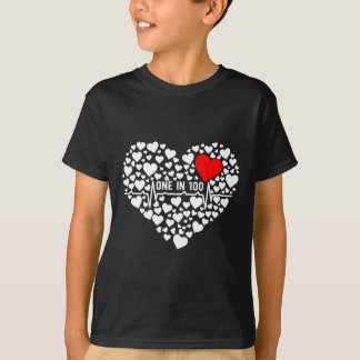 T-shirt Dans 100 Chd Guerrier Congénitale Maladie de Coeur